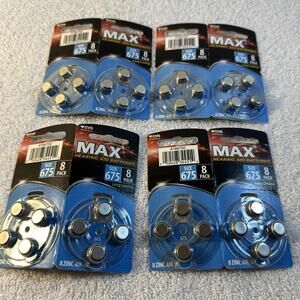 CVS Max Hearing Aid Batteries Size 675 4( 8 Pack) NEW Exp 10/27 Or Higher